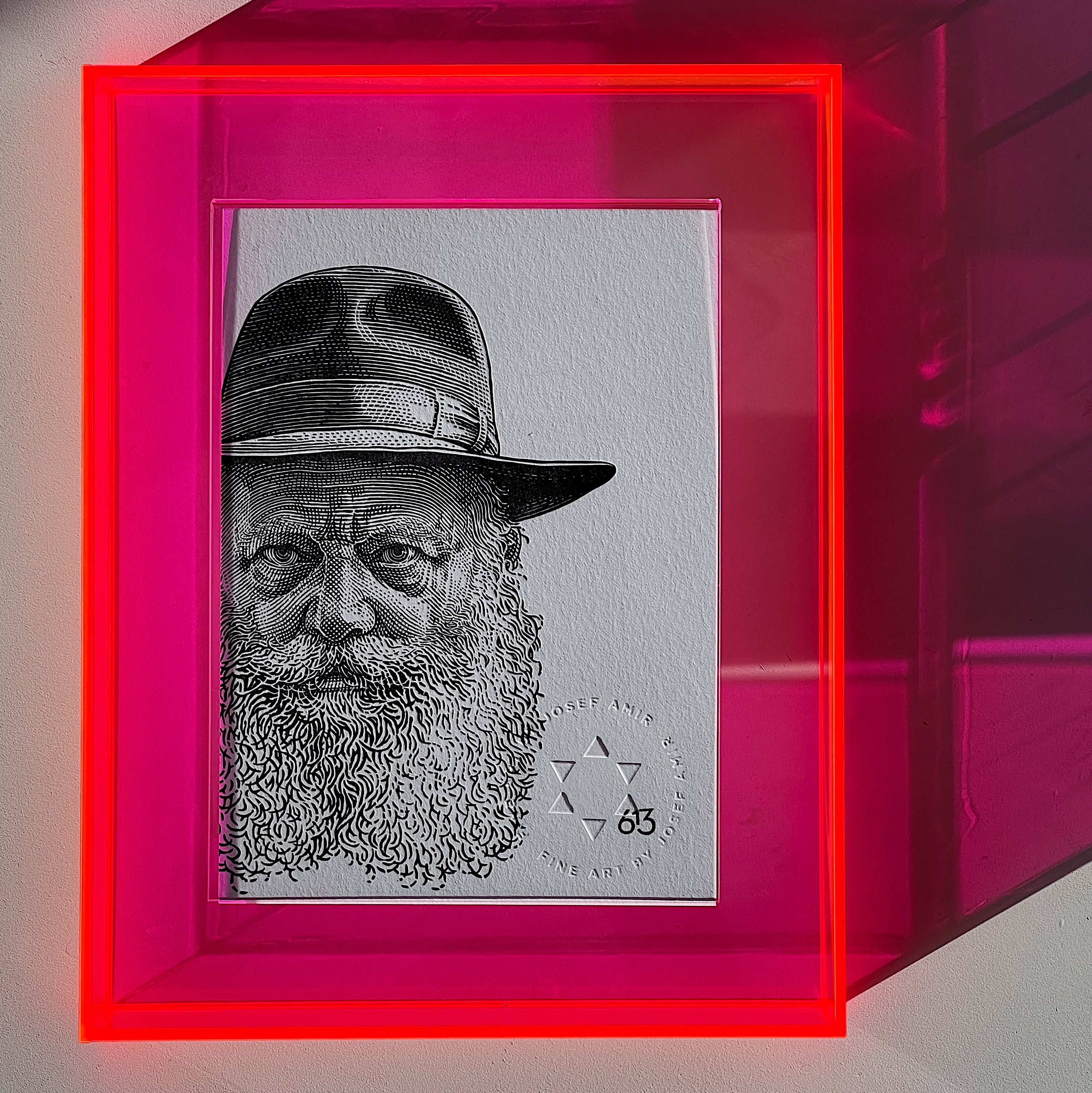 Lubavitcher Rebbe · Neon · Framed