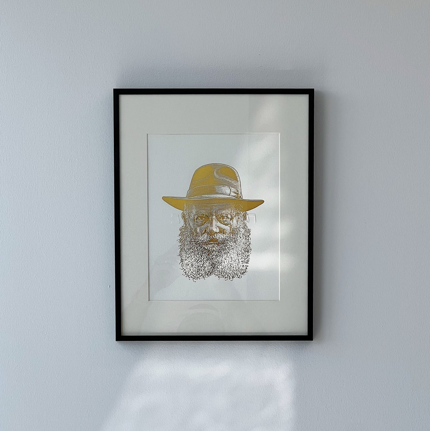 Large Gold Rebbe Unframed