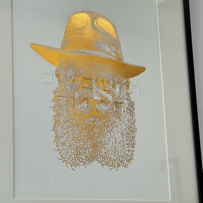 Large Gold Rebbe Unframed